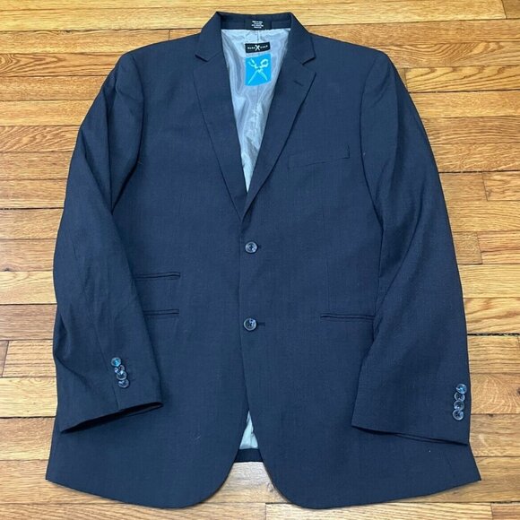 Marc Ecko Blazer Jacket Men's 44L Sport Coat Two Button Charcoal Gray - Picture 1 of 4